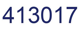 Number 413017 blue image