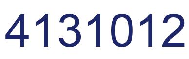 Number 4131012 blue image