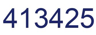 Número 413425 imagen azul