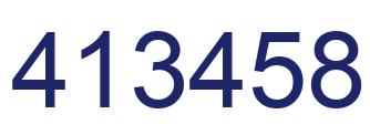 Number 413458 blue image
