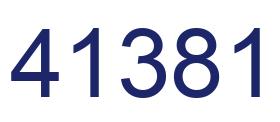 Número 41381 imagen azul