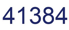 Número 41384 imagen azul
