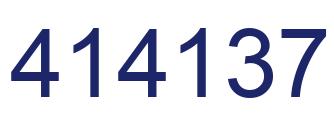 Number 414137 blue image