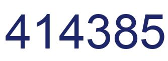 Number 414385 blue image