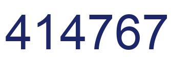 Number 414767 blue image