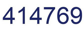 Number 414769 blue image