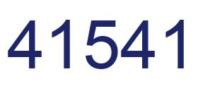 Number 41541 blue image
