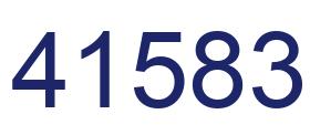 Number 41583 blue image