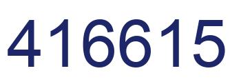 Number 416615 blue image