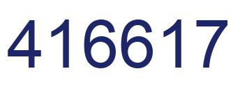 Number 416617 blue image