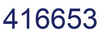 Number 416653 blue image