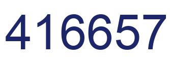Number 416657 blue image