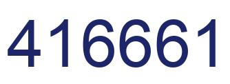 Number 416661 blue image