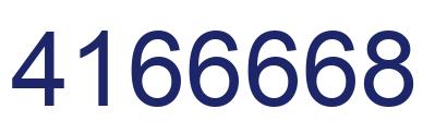Number 4166668 blue image