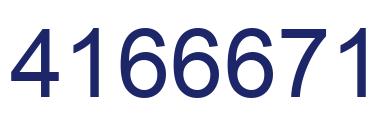 Number 4166671 blue image