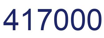 Número 417000 imagen azul