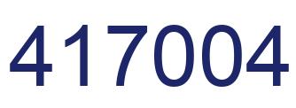 Number 417004 blue image