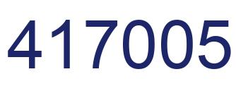 Number 417005 blue image