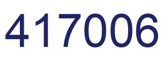 Number 417006 blue image