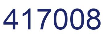 Number 417008 blue image