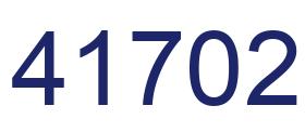 Número 41702 imagen azul