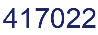 Number 417022 blue image
