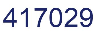 Number 417029 blue image