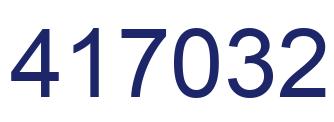 Number 417032 blue image