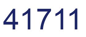 Número 41711 imagen azul