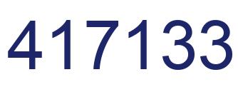 Number 417133 blue image