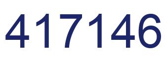 Number 417146 blue image