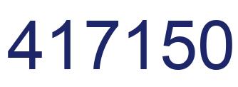 Number 417150 blue image