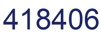 Number 418406 blue image