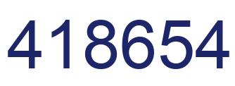Number 418654 blue image