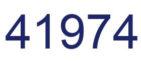 Number 41974 blue image
