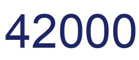 Número 42000 imagen azul