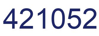 Number 421052 blue image