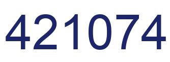 Number 421074 blue image