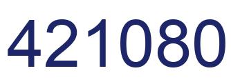 Number 421080 blue image