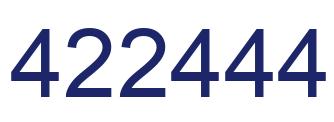 Número 422444 imagen azul
