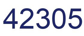 Número 42305 imagen azul