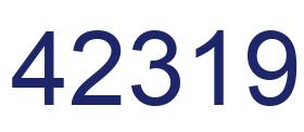 Número 42319 imagen azul