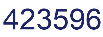 Number 423596 blue image