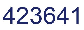 Number 423641 blue image