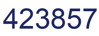 Number 423857 blue image