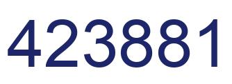 Number 423881 blue image