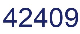 Number 42409 blue image