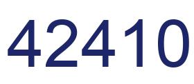Number 42410 blue image