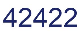 Number 42422 blue image