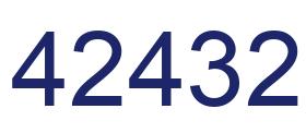 Number 42432 blue image